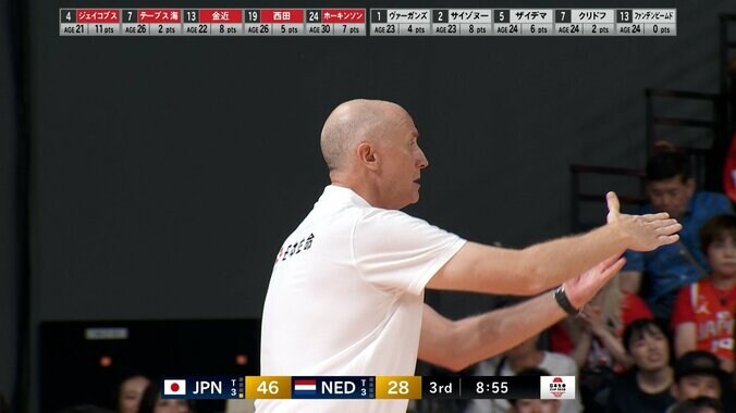 一体なにが…？ ホーバスHCが激昂！ オランダ代表が“妨害プレー”で騒然→コート侵入でレフェリーに抗議【バスケ男子代表】 2枚目