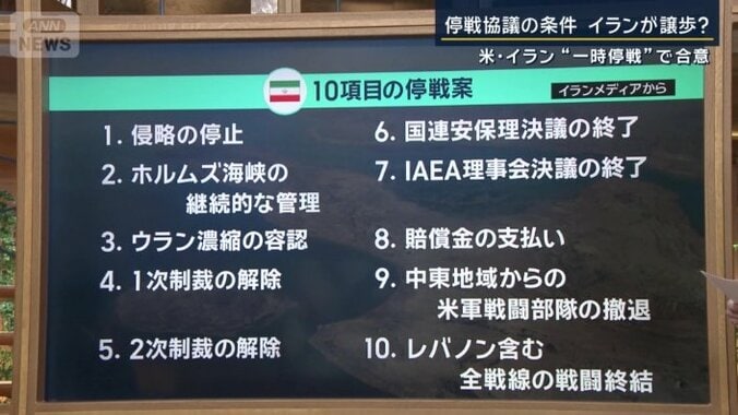 10項目の停戦案の条件