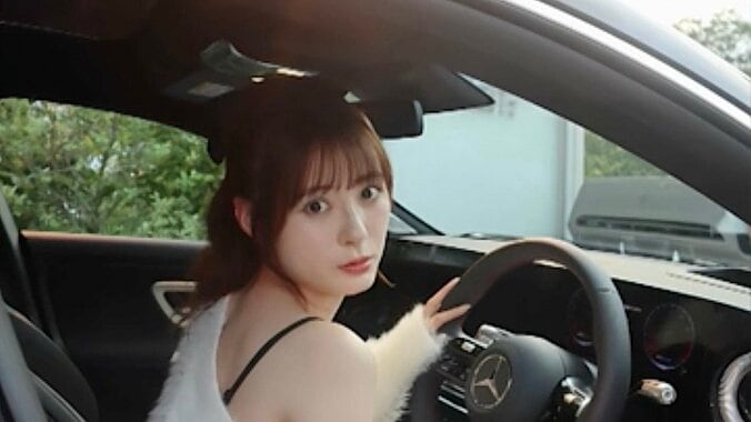 番組で披露した生田衣梨奈の運転席ショット