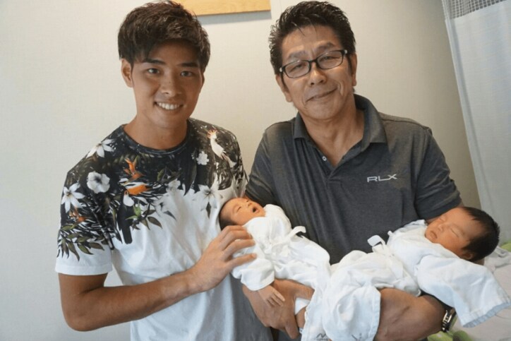 野村将希、イケメンJリーガーの長男に男女の双子が誕生