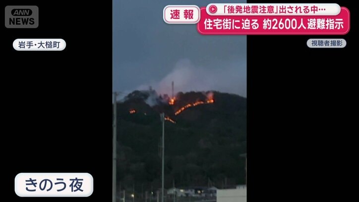 迫りくる火の手