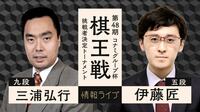 【動画】第48期棋王戦コナミグループ杯挑戦者決定T 三浦弘行九段対伊藤匠五段