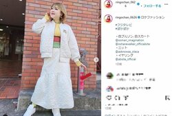 りんごちゃんのキュートなホワイトコーデに「可愛すぎ」「本当に綺麗」とファン絶賛