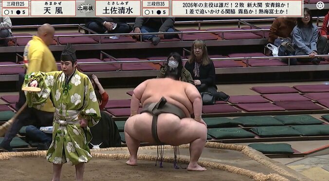 見事な四股を披露した三段目三十五枚目・土佐清水