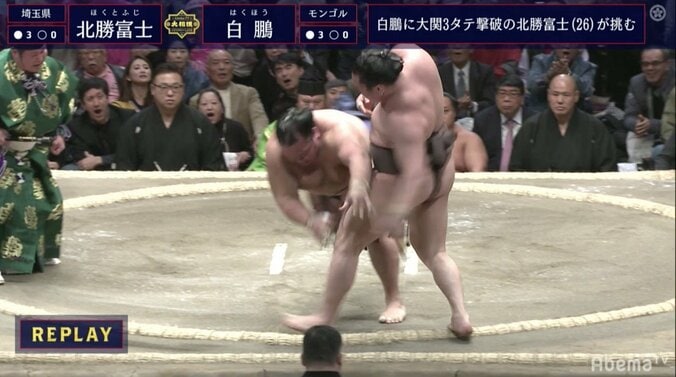 大横綱・白鵬が持つ脅威のボディバランス　土俵際に右かかとで1回転し逆転勝利　視聴者「粘りがやばすぎ！」と大興奮 3枚目