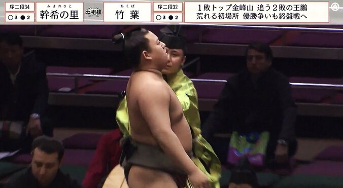 続けざまの立ち合い不成立で「まだまだ」表情に変化が