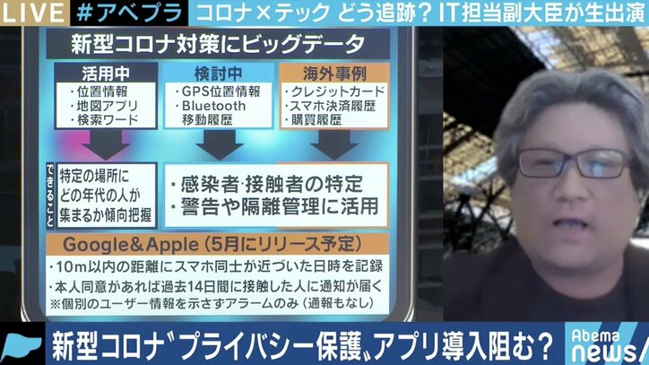 「1、2週間で第一弾が出せるかもしれない」IT担当副大臣が見通し示す 感染者との濃厚接触“追跡アプリ”、プライバシーへの配慮は？