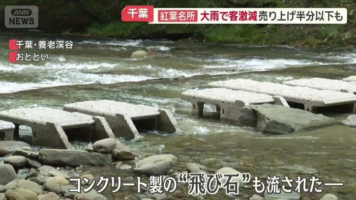 コンクリート製の“飛び石”も流された