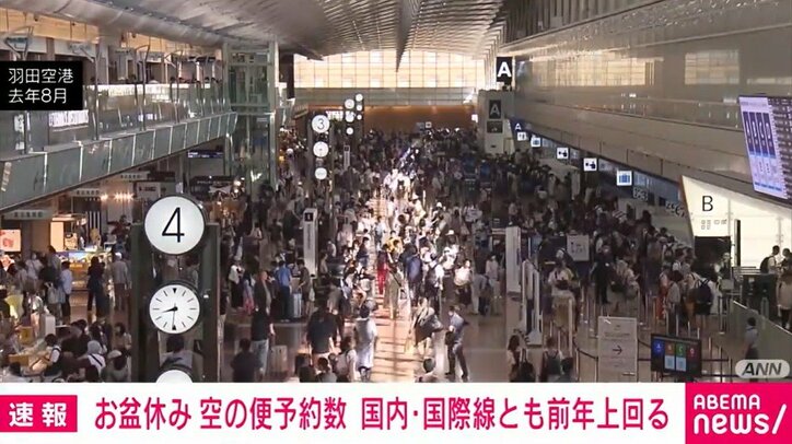 混雑した羽田空港
