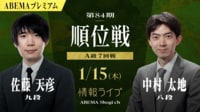 【放送】第84期 順位戦 A級 7回戦 佐藤天彦九段 対 中村太地八段