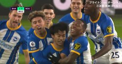 「まさに世界の中心で輝いてる」三笘薫 均衡を破るミトマジックなヘディング弾に視聴者大興奮「我々は神をみている」「主人公だ」