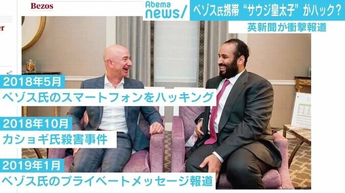 ベゾス氏の携帯をサウジ皇太子がハッキング？ 英新聞が衝撃報道 カショギ氏殺害との関係は 3枚目
