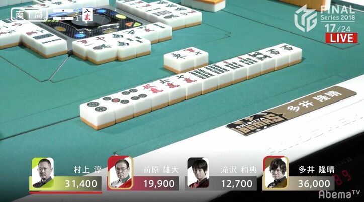 多井隆晴、大三元・小三元の悪夢振り払うトップも3戦目に痛恨ラス/麻雀・Mリーグ2018 朝日新聞ファイナルシリーズ