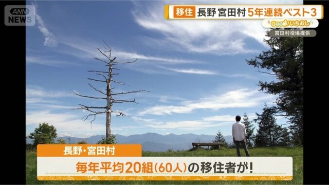 アルプス山脈を見渡せる村