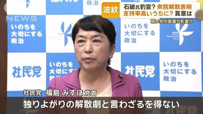 社民党　福島みずほ党首