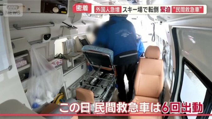 民間救急車の出動は6回