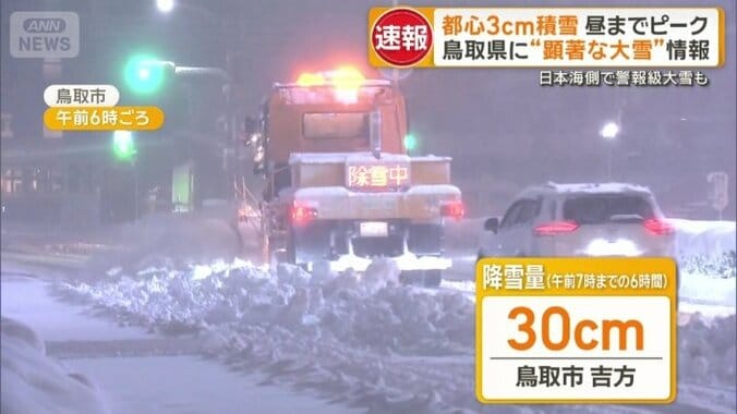 鳥取県では記録的な大雪