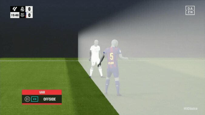 「エンタメとして破綻」クラシコの“微妙すぎるVAR判定”が物議！エンバペのスーパーゴールが取り消し…「画像の切り取り次第」「ラッキーなタイプのオフサイド」 4枚目