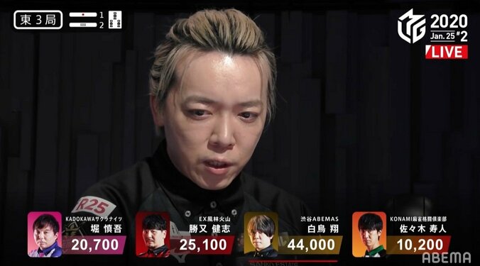 そりゃ強いわけだ！白鳥翔、個人3連勝でチームは＋600直前 4選手3ケタプラスもあと少し／麻雀・Mリーグ 2枚目