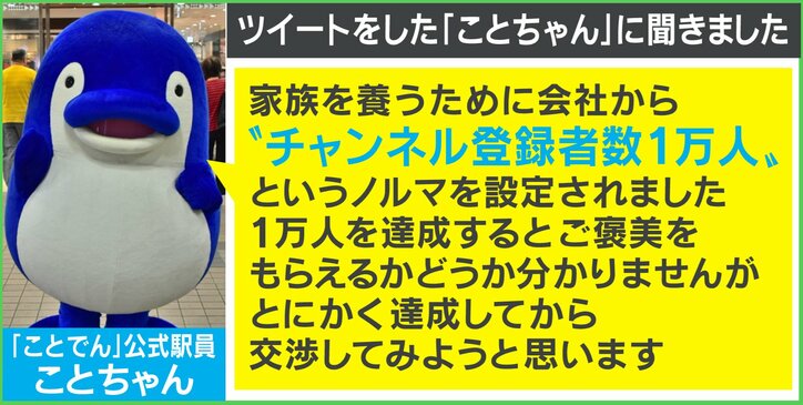「妻と子供においしいうどんを食べさせたい」香川県のご当地キャラ“ことちゃん”の切ない願い…投稿の意図は?