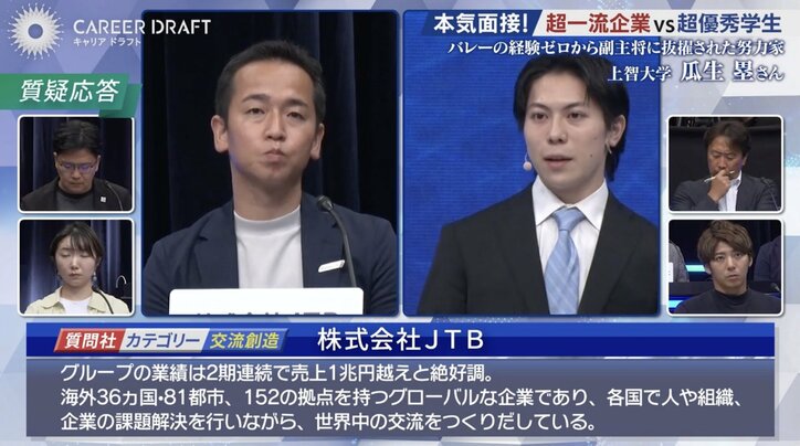 株式会社JTBの担当者と瓜生さん