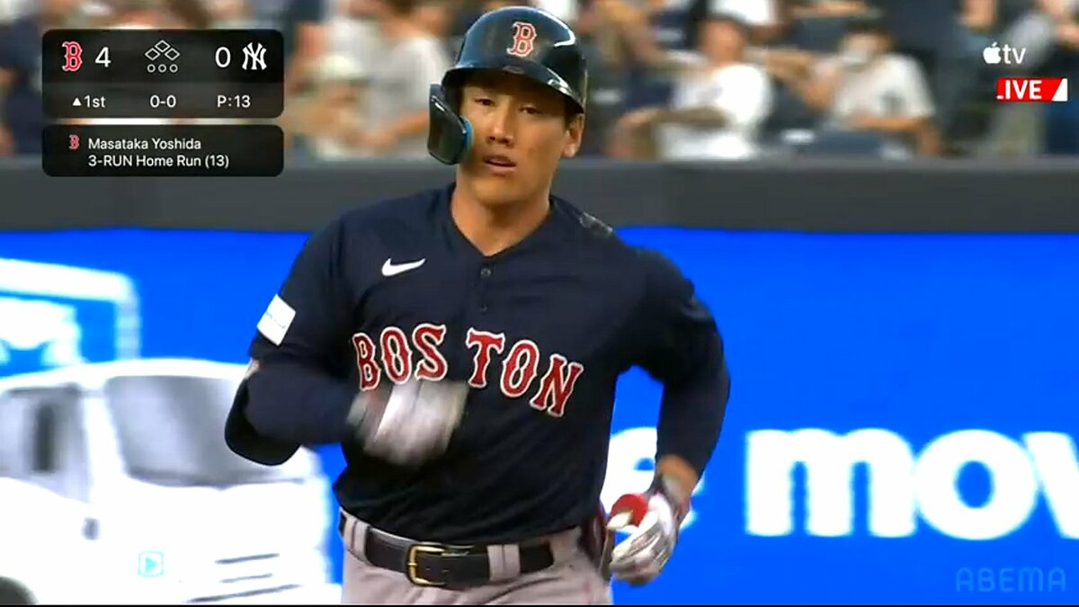 吉田正尚、19試合ぶり豪快3ランで今季13号！MLB初挑戦で5カ月連続