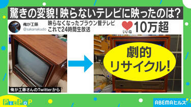 餌落としたい」レトロなブラウン管テレビが“水槽”に! 劇的 餌落としたい」レトロなブラウン管テレビが“水槽”に! 劇的