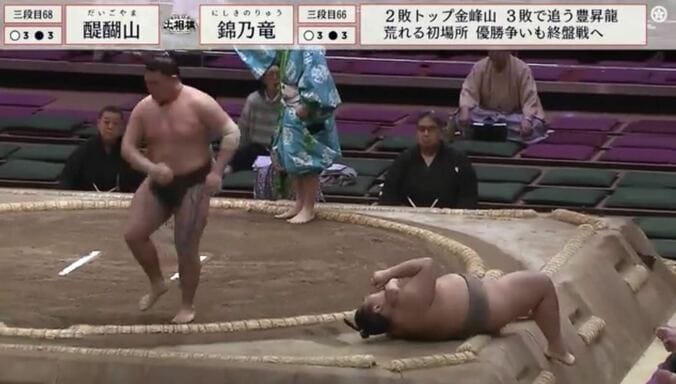 ぶっ倒れる錦乃竜