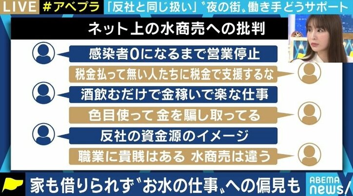 “私たちは反社会的勢力ではない” 家を借りられず、銀行口座を作れないケースも…コロナ禍で浮き彫りになった、夜の街で働く人たちへの差別や偏見