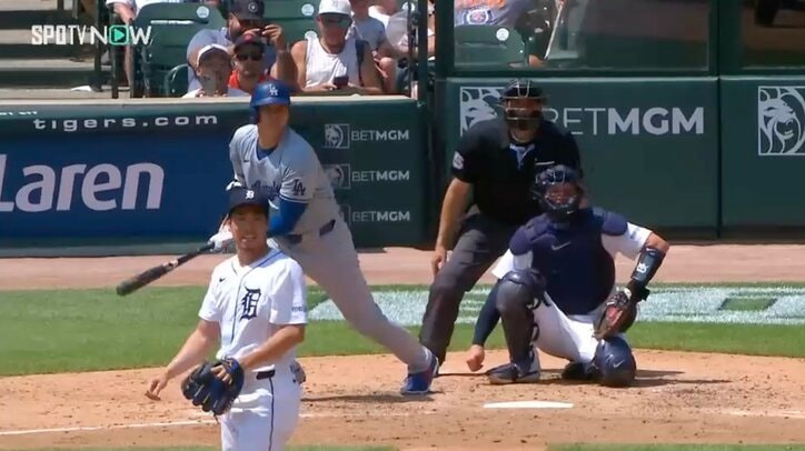 【映像】マエケンが苦笑いした大谷“爆速ヒット”