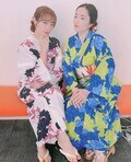 平野ノラ、大沢あかねと浴衣姿での2ショットを公開「3人お子さんがいるなんて」