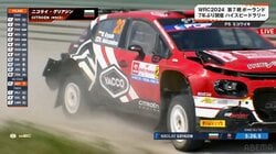 「吹っ飛ばしたw」「右リアベコベコや」世界最速の“ぶっ壊れたラリー車”が魂の激走！ カメラが捉えた“クレイジーすぎる”瞬間