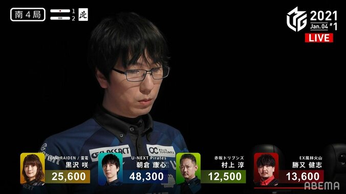 見なくてよかった？「凶」のおみくじ 朝倉康心、新年初トップ「縁起がいいな」とにっこり／麻雀・Mリーグ 1枚目