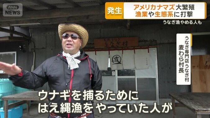 うなぎ専門店　うなぎ村　麦わら村長