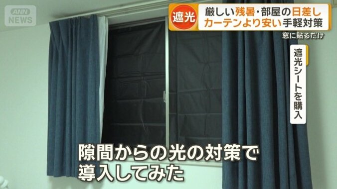 遮光フィルムよりも厚手の「遮光シート」