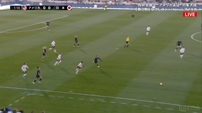 「何だそのスピード！」なでしこ置き去り…NBAレジェンド娘の“爆速すぎる抜け出し”にファン騒然「さすがロッドマン」「簡単に剥がされた」 4枚目