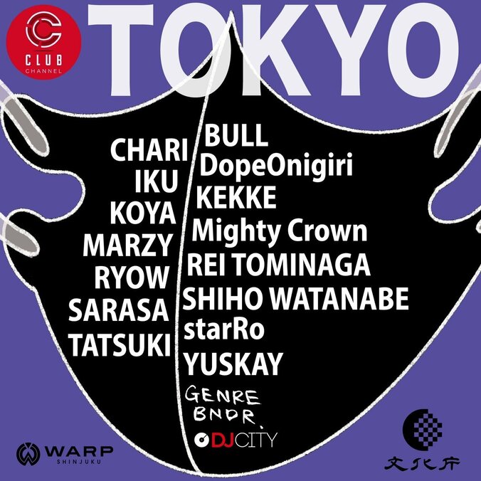 DJcityとGENRE BNDRが共同でオンラインフェスを開催！ 大阪・東京の２拠点を中継し、DJ B=BALL やRED SPIDER、DJ RYOW、 Mighty Crownら20組を超える豪華DJが多数参加！ 4枚目