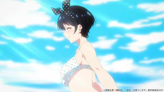 アニメ「彼女、お借りします」31話、水着の瑠夏とプールデート！みに役の声優・芹澤優も「そんな…すきぃ」とメロメロに 1枚目