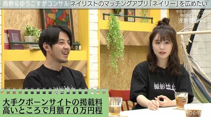 ゆうこす、ネイルアプリにダメ出し連発! AbemaTVでキンコン西野らとガチコンサル