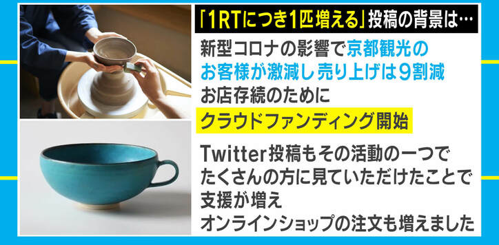 「1RTにつき1匹」カエルを助けるためにRTが殺到 大反響の京都老舗窯元を直撃