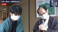 王位戦 七番勝負 第三局 1日目 木村一基王位 対 藤井聡太棋聖