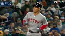 あと1mで入ったのに！レッドソックス・吉田正尚、逆方向への特大ファウル…今季初ホームラン未遂でポーカーフェイスが一瞬だけ崩れた瞬間