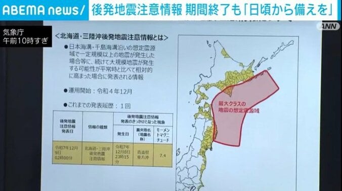 「北海道・三陸沖後発地震注意情報」について