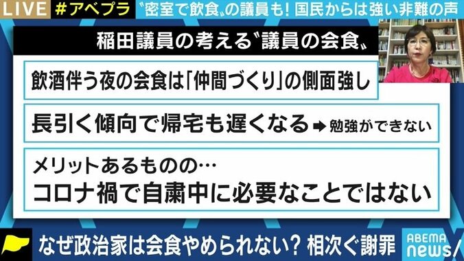 政治家の慣習“夜の会食”をやめた稲田朋美議員「むしろ充実しているとさえ感じる。ただ、このまま家に帰っていいのかなと不安になることも…」 4枚目