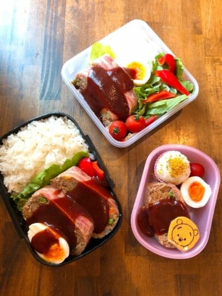 みきママ、簡単ミートローフ弁当を公開「混ぜて包んでチンするだけです！」