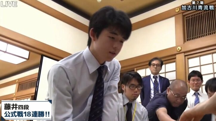 将棋・藤井聡太四段、連勝記録を「18」に更新　歴代連勝記録7位タイ　次戦は25日