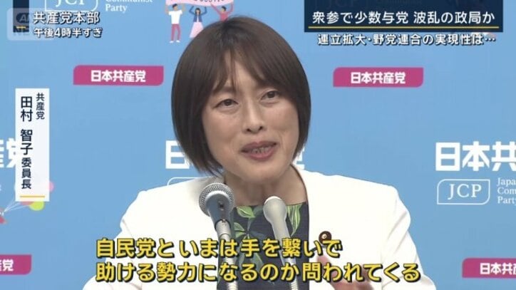 共産党 田村智子委員長