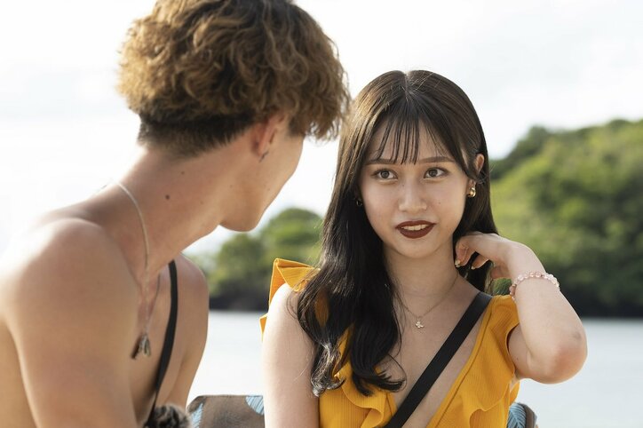 20歳の水着ギャル「目の二重幅がくっきりした人が好き」気になる二重男子にぐいぐいアピール『シャッフルアイランド Season3』#1