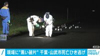 黒い破片が現場に…死亡ひき逃げ事件か