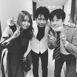 萩原聖人、園田賢＆宮内こずえとの3ショットで「われポン」優勝を報告「更なる精進して、いざセミへ！」